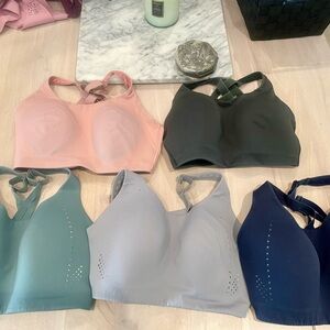 lululemon athletica Sports Bras in Pink, Green, Gray, and Blue